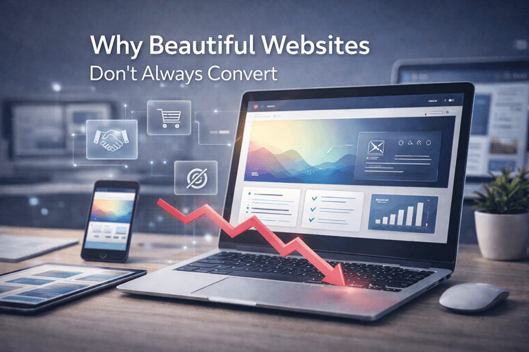 why beautiful websites don/t always convert