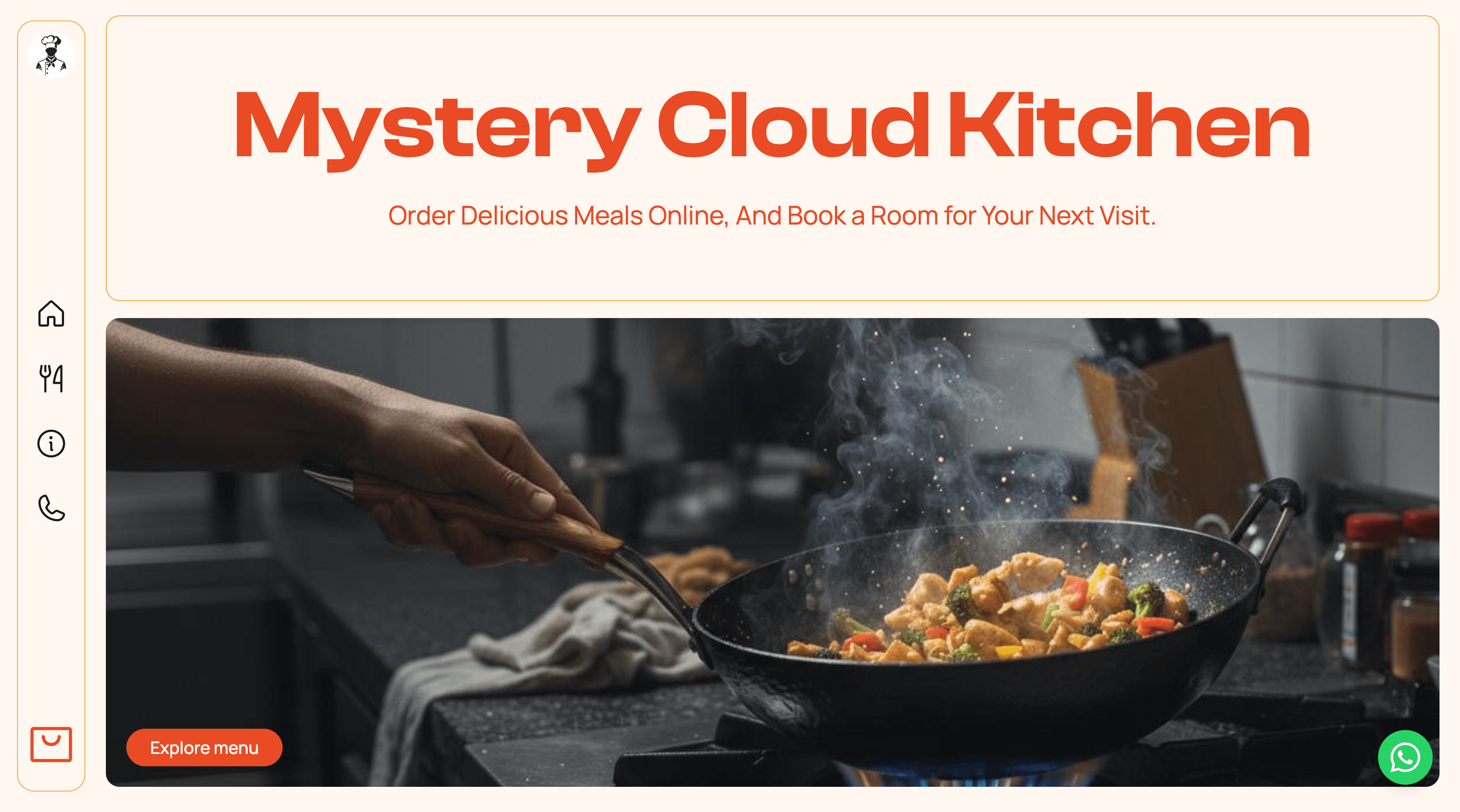 Mystery Cloud Kitchen Website