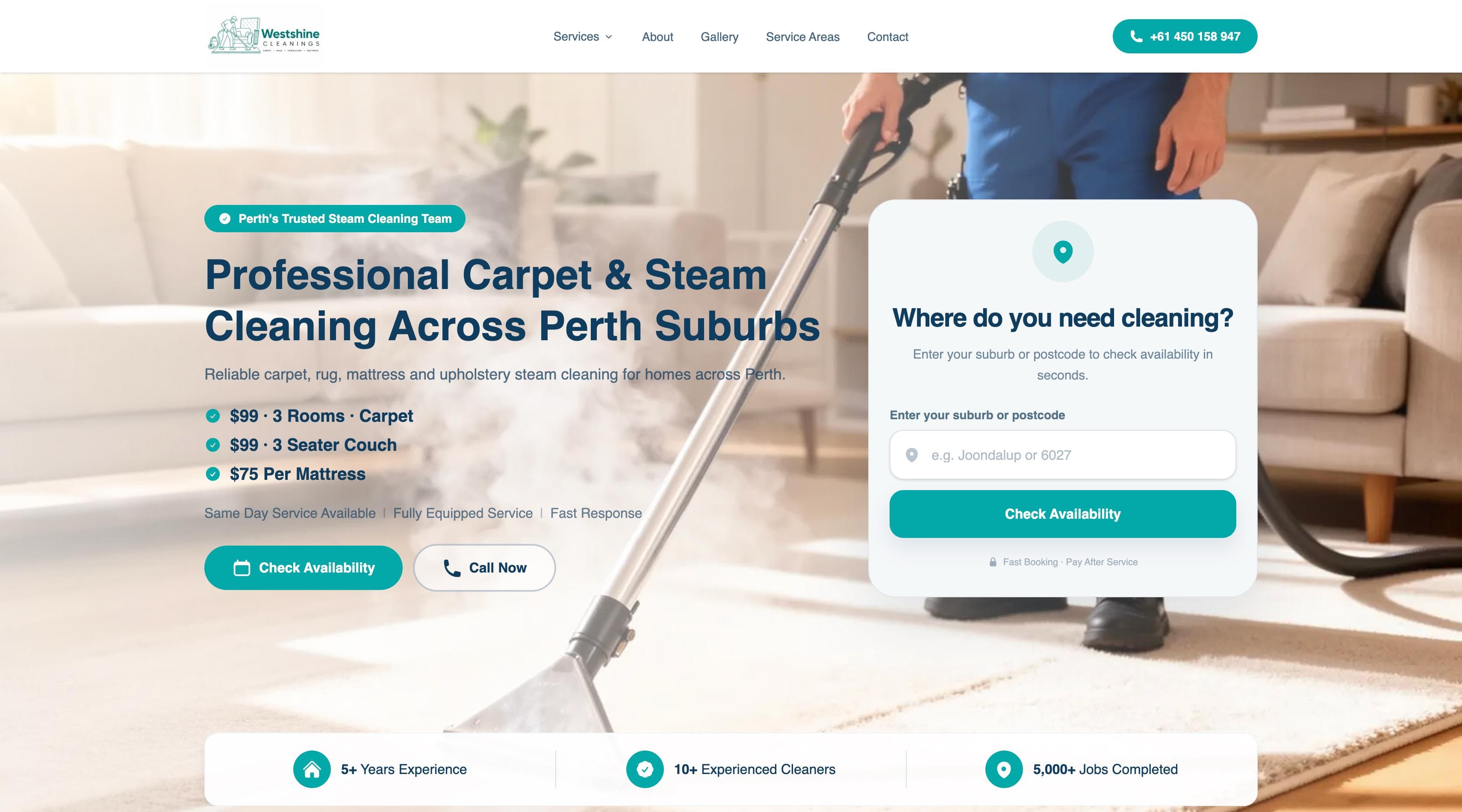 Westshine Cleanings Website